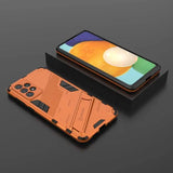 the back of the iphone x with a case in orange