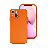 an orange iphone case with a camera