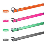the orange and green colored handle is shown in three different colors