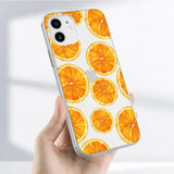 orange slices pattern iphone case