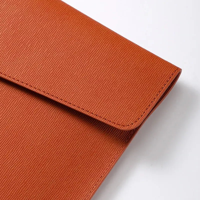 a small orange leather wallet