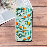 oranges and flowers phone case