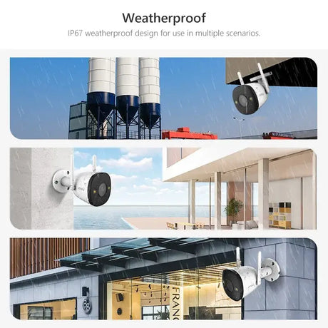 Outdoor security camera with motion sensor