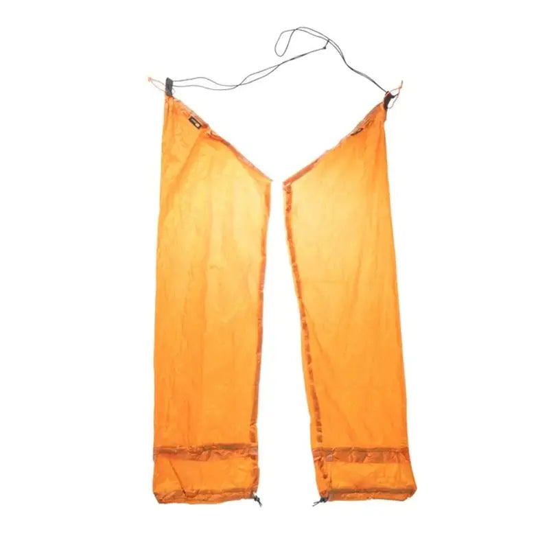 a pair of orange pants with a white background