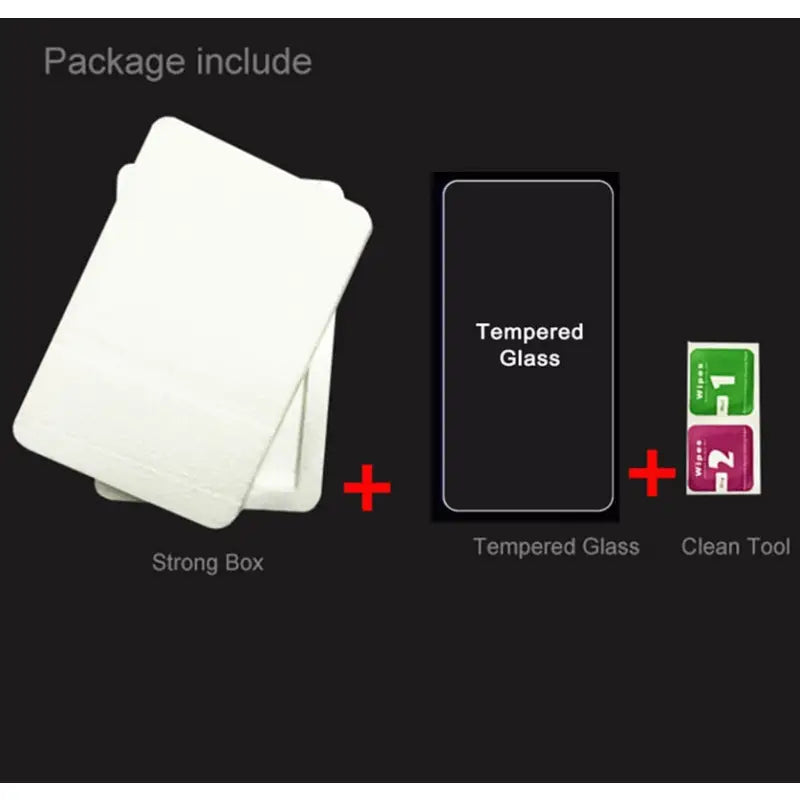 the packaging includes a white towel, a white towel and a black towel