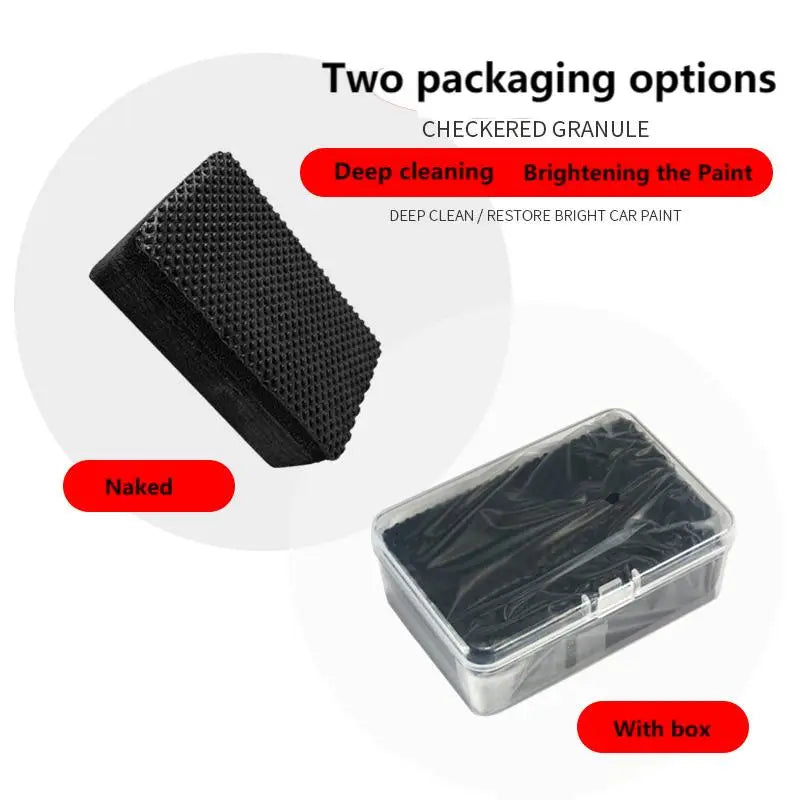 two pack of black plastic packagings with a clear plastic box