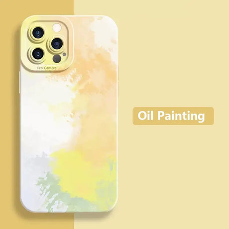 a phone case with a watercolor painting on it