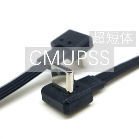 a pair of black cable connectors