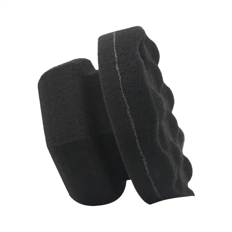 a pair of black wool mits