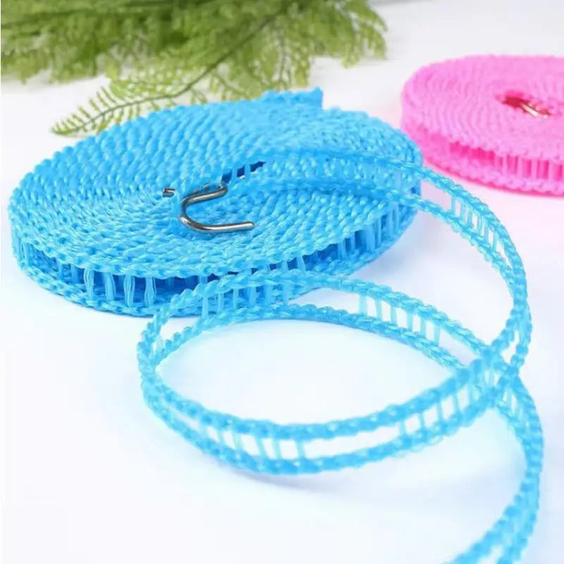 a pair of blue and pink elastic rope