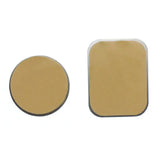 a pair of gold colored metal buttons