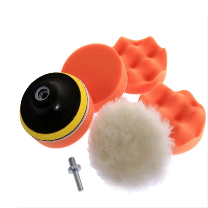 a pair of orange foams and a white foam ball