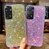 a pair of glitter phone cases