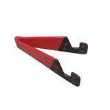 a pair of red plastic clamps
