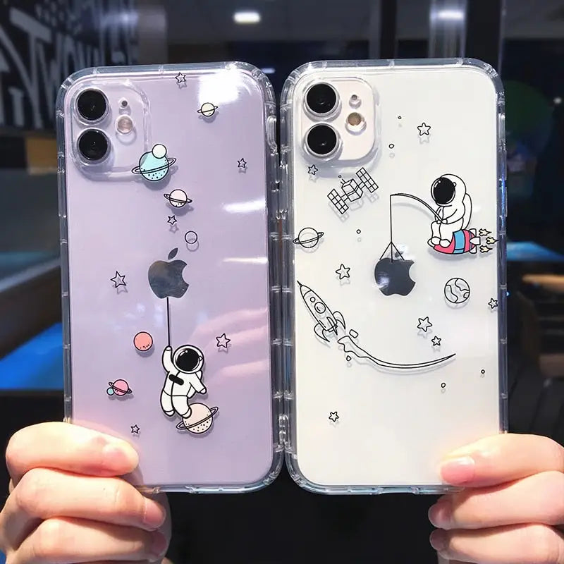 a pair of iphone cases with a cartoon character on them