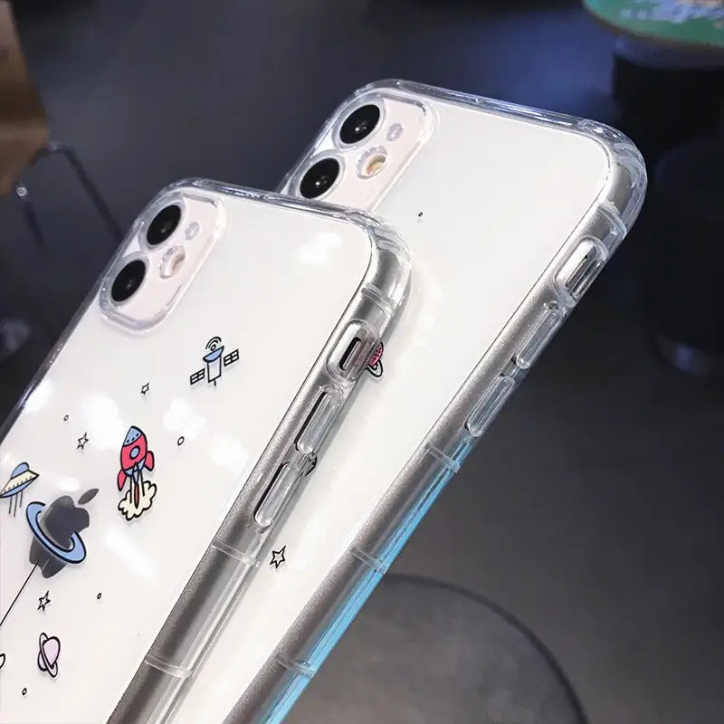 a pair of iphone cases with a cartoon character on them