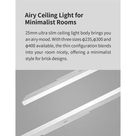 A pair of leds with the text, air ceiling light for minimalism