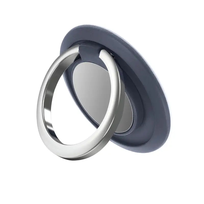 a pair of stainless steel and rubber ring