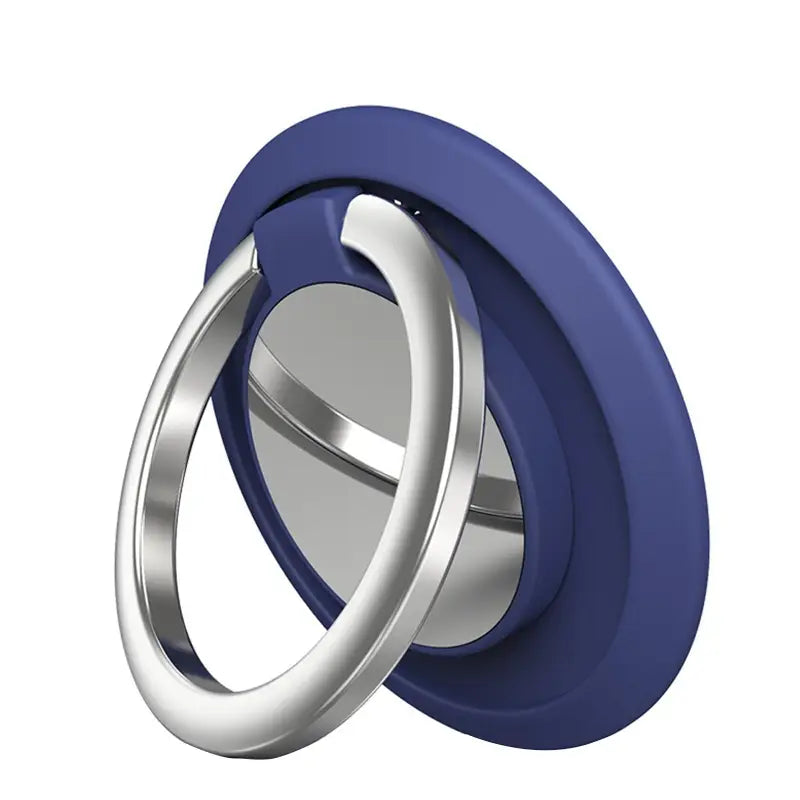 two rings with a blue ring on top