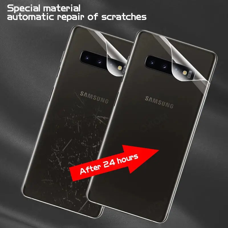 a pair of samsung phones with the screen broken