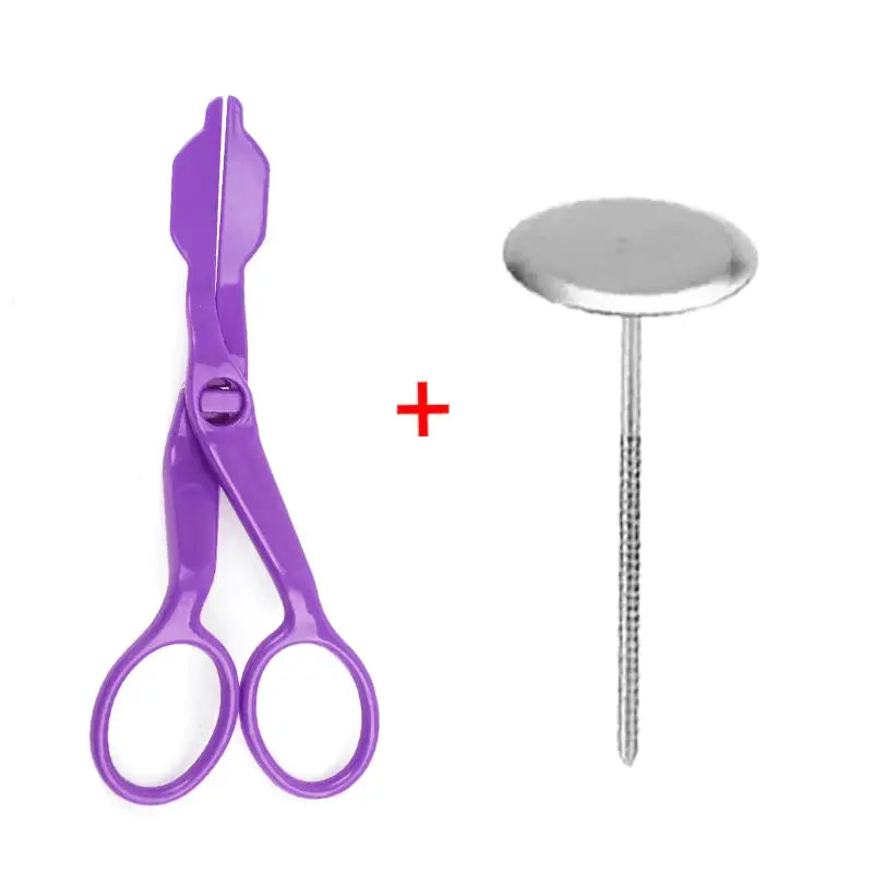 a pair of scissors and a screw