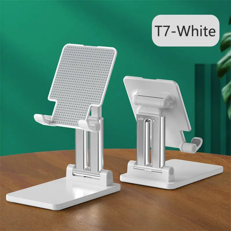 a pair of white desk stands on a table