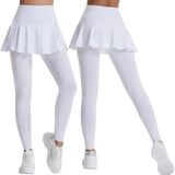 a pair of white leggings with a white top and white bottom