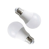 A pair of white light bulbs on a white background