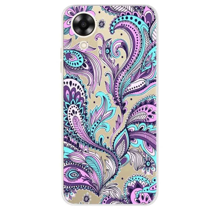 purple paisley pattern phone case