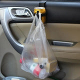 a car with a plastic bag in the passenger seat