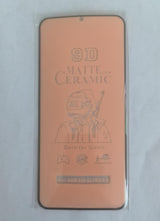 Peach-colored 9D matte ceramic screen protector.