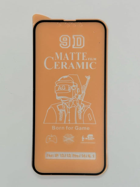 Peach-colored 9D matte ceramic screen protector.