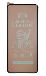 Peach-colored 9D matte ceramic screen protector.