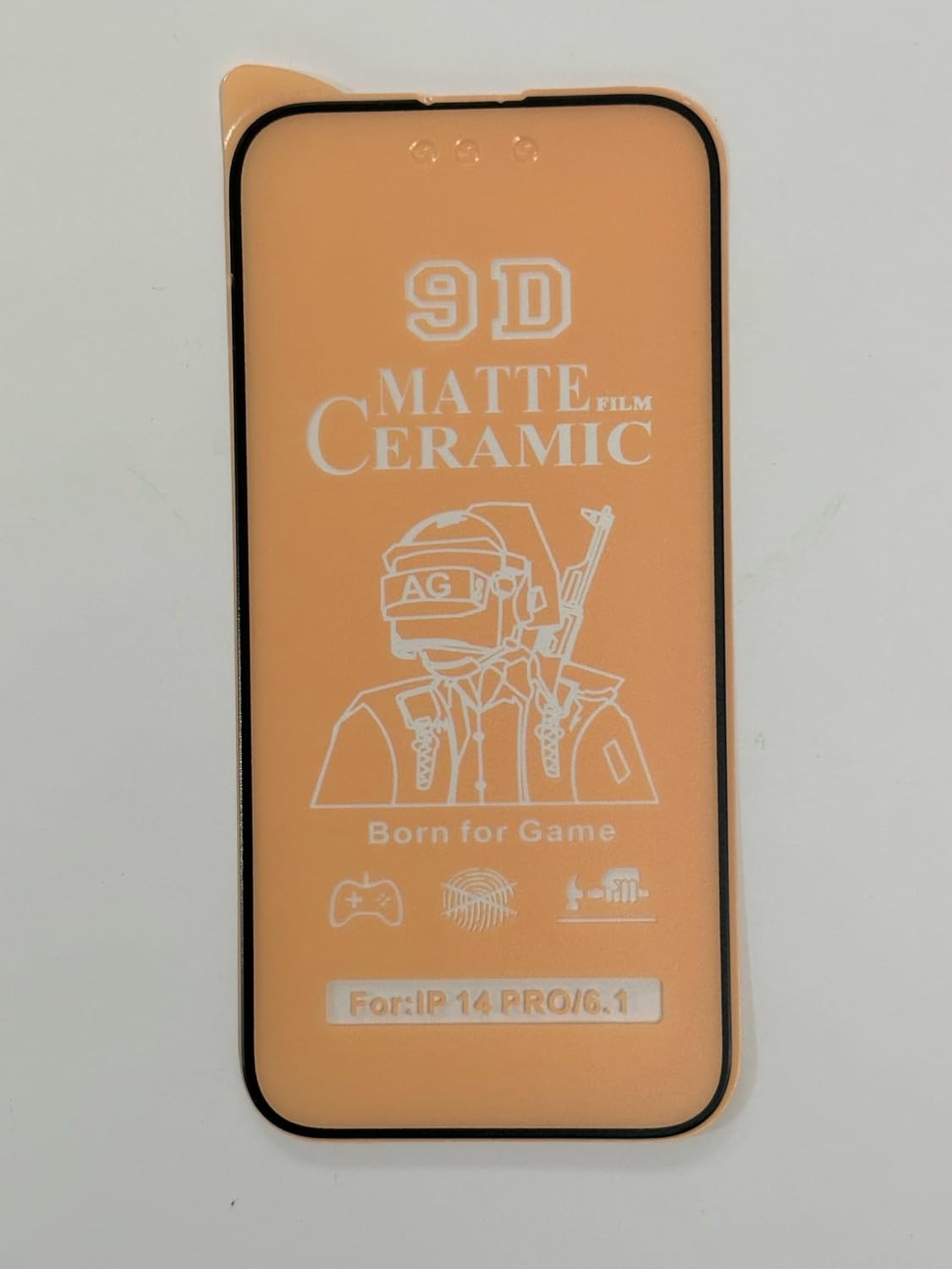 Peach-colored phone screen protector.