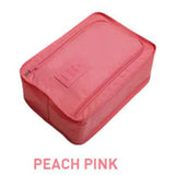 a pink lunch bag with the words peach pink