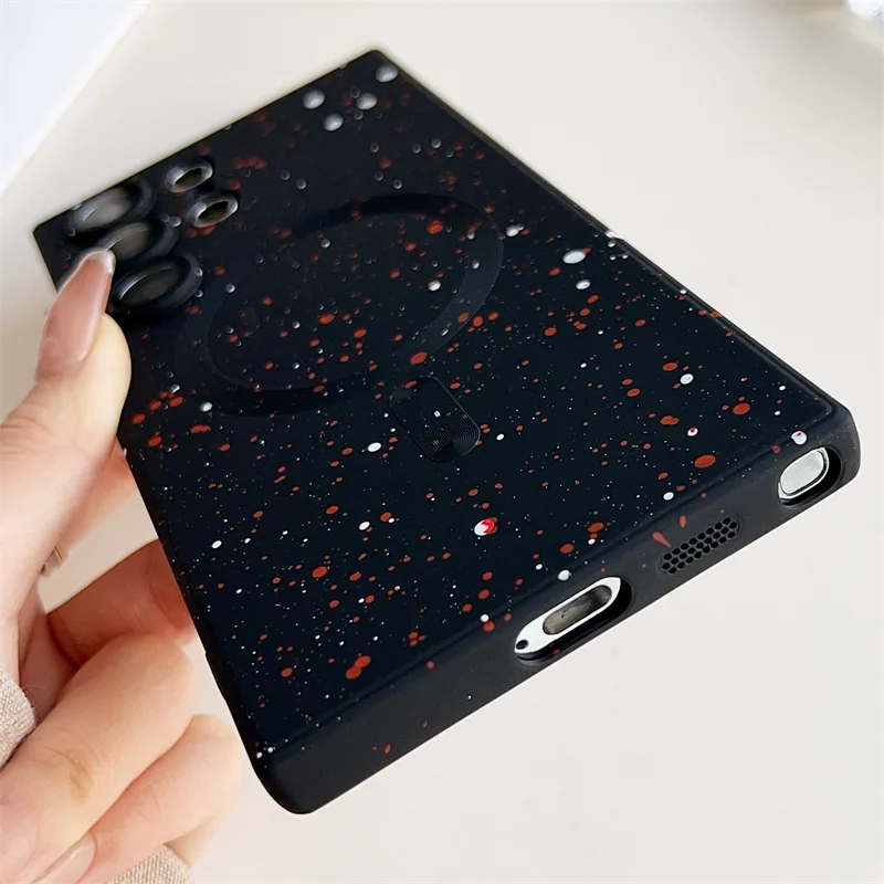 Luxury MagSafe Starry Night Sky Case For Samsung Galaxy S24 S23 S22 S21 Plus Ultra FE Note 20 10 Magnetic Wireless Charge Cover