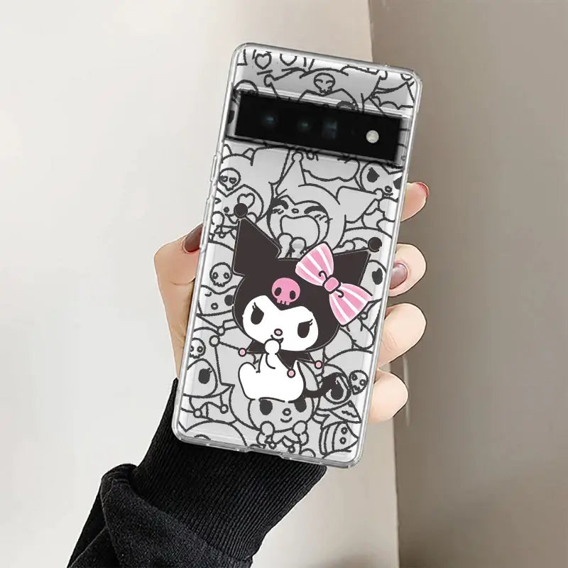 A person holding a cell phone case