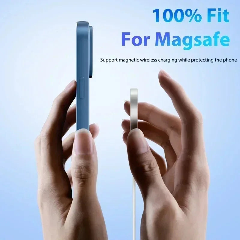 Original MagSafe Silicone Case for Samsung S23 FE S22 S24 Ultra Plus Magnetic Wireless Charge Cover