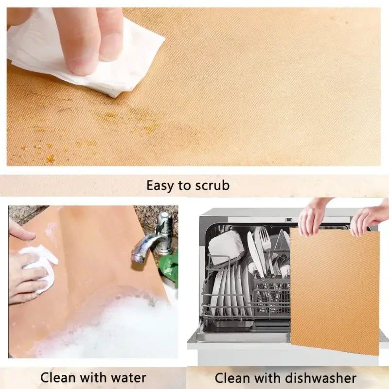 a person cleaning a dishwasher with a sponge