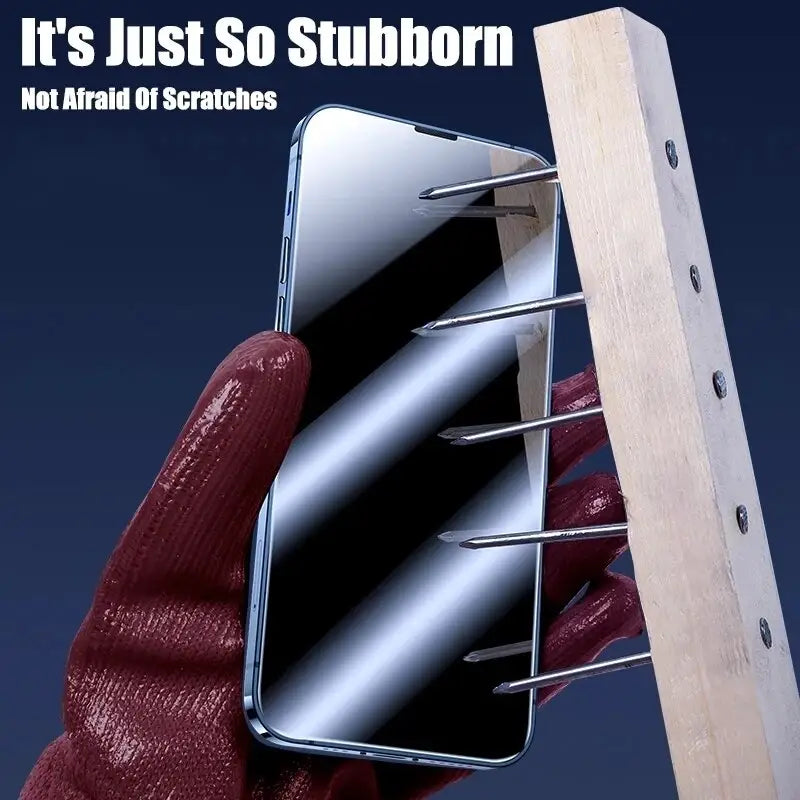 a person holding a cell phone with a metal frame