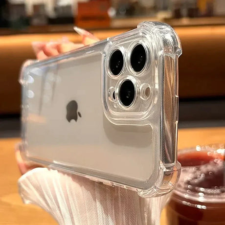 a clear case with a phone in it