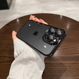 a person holding an iphone with a camera