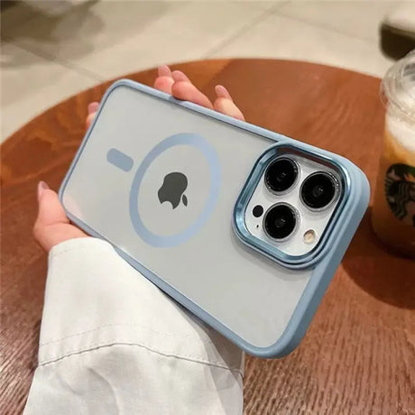 a person holding an iphone case with a camera