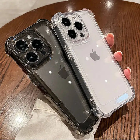 there are two iphones that are sitting on a table