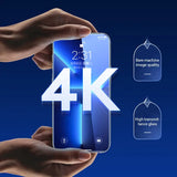 a hand holding a phone with the 4k logo on it