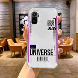 a person holding a phone case with a barcode barcode on it