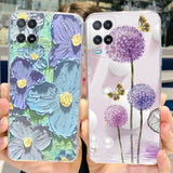 a person holding a phone case with a flower design