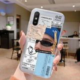 a person holding up a phone case with a ticket