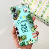 a person holding a phone case with a tropical print