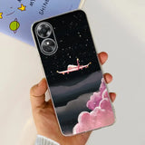 a person holding a phone case with a pink plane flying in the sky